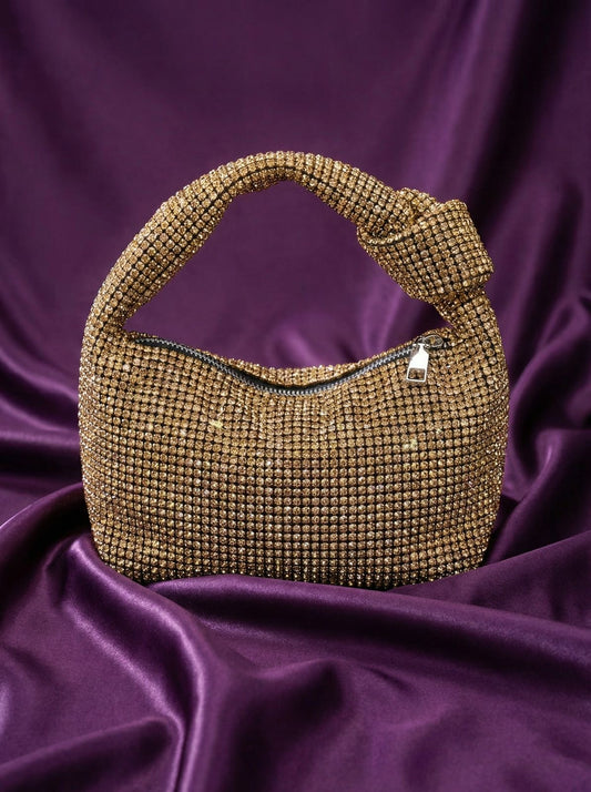 Rhinestone Bag With Knot