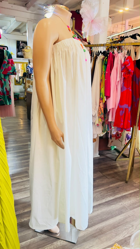 One Shoulder Maxi Dress With Pockets