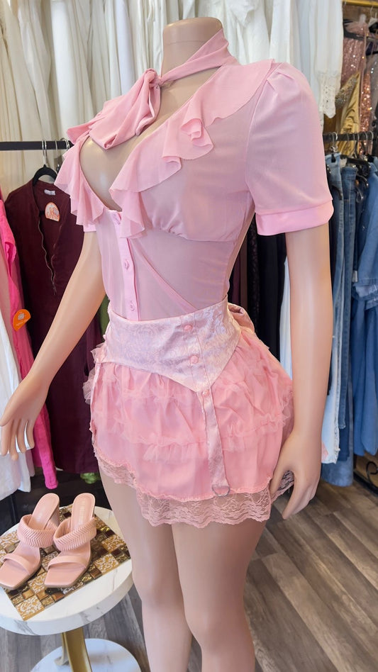 Sheer Blouse With Bow