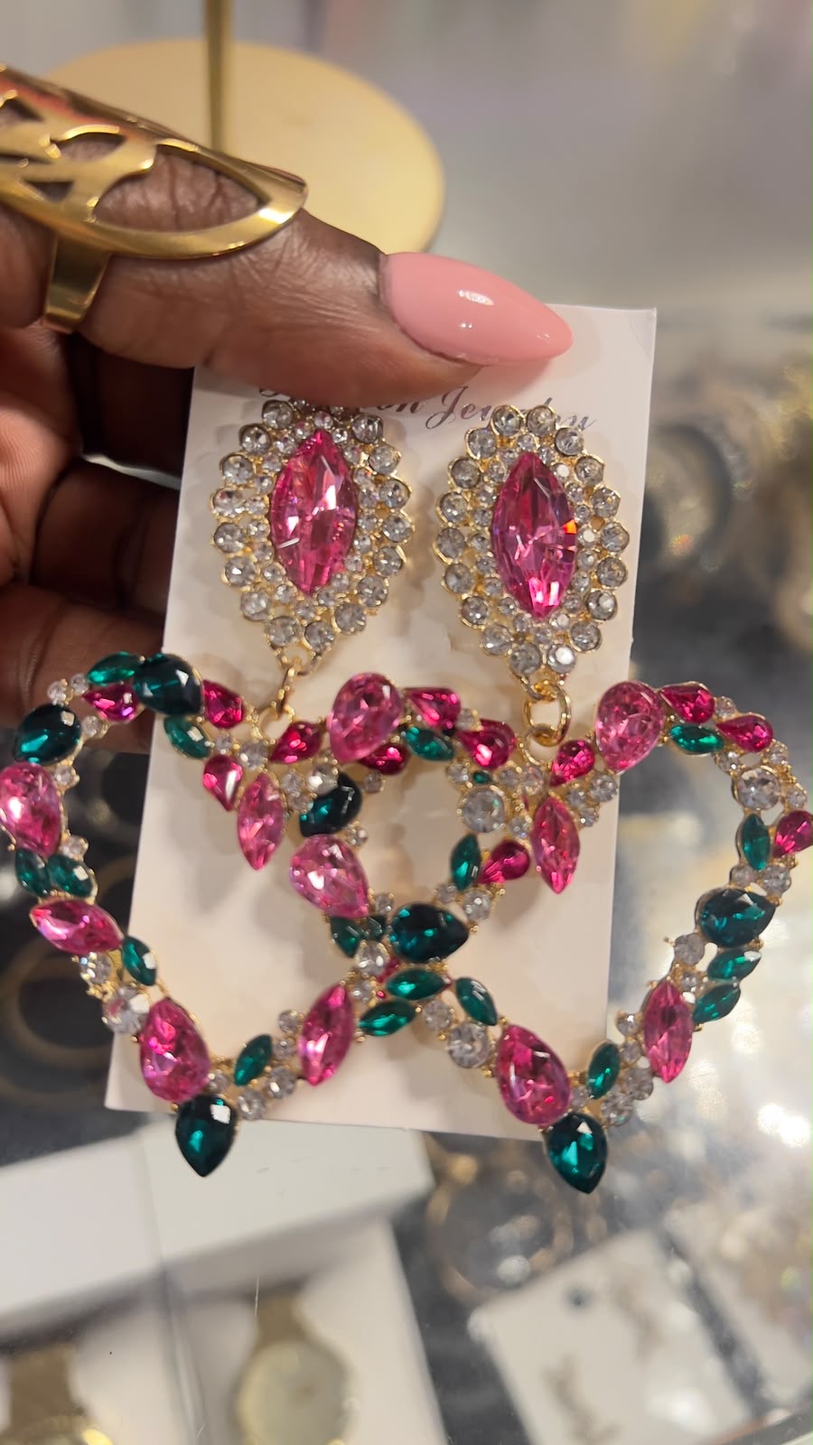 Colorful Rhinestone Earrings