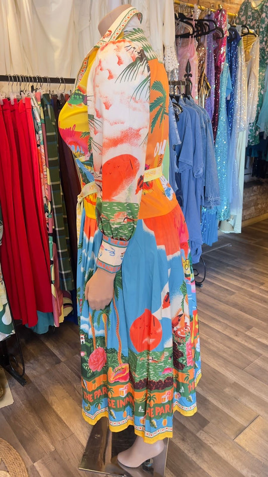 Paradise Long Sleeve Maxi Dress