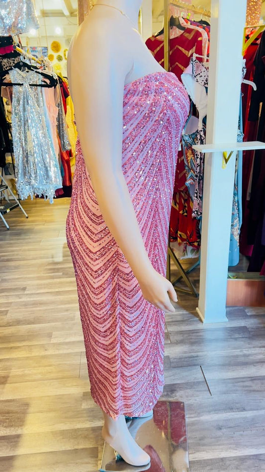 Sweetheart Midi Sequin Dress