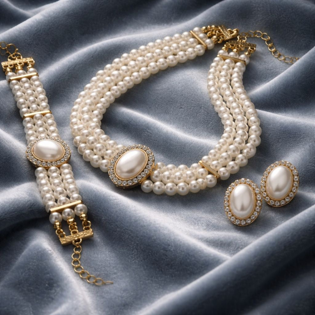 Pearl Necklace Set