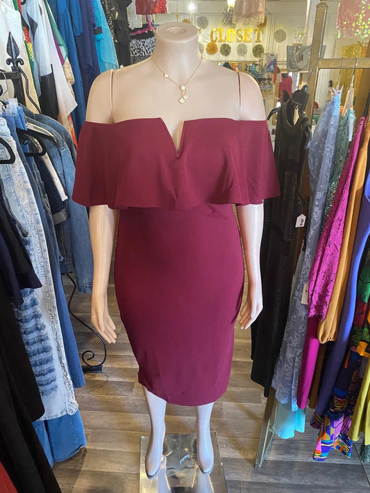 Off Shoulder Midi Dress
