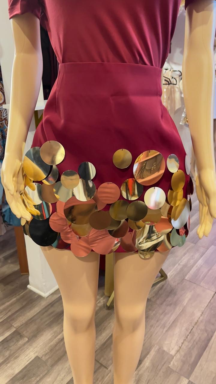 Sequin Mini Skirt