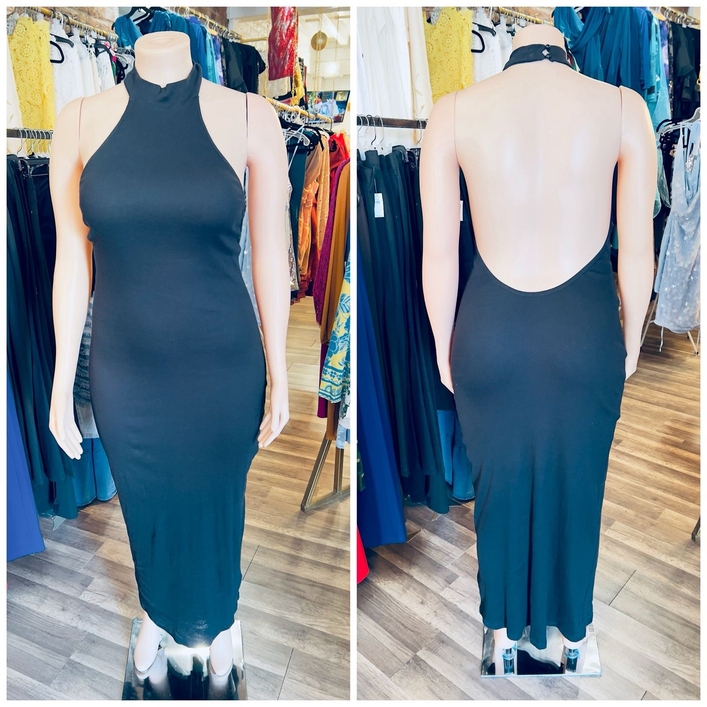 Ribbed Halter Dress