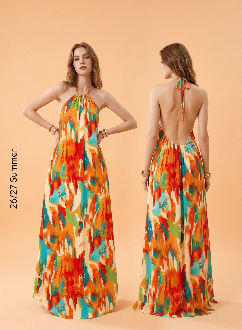 Summer Halter Maxi Dress