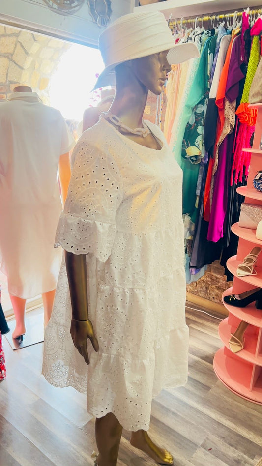 100% Cotton Eyelet Dress
