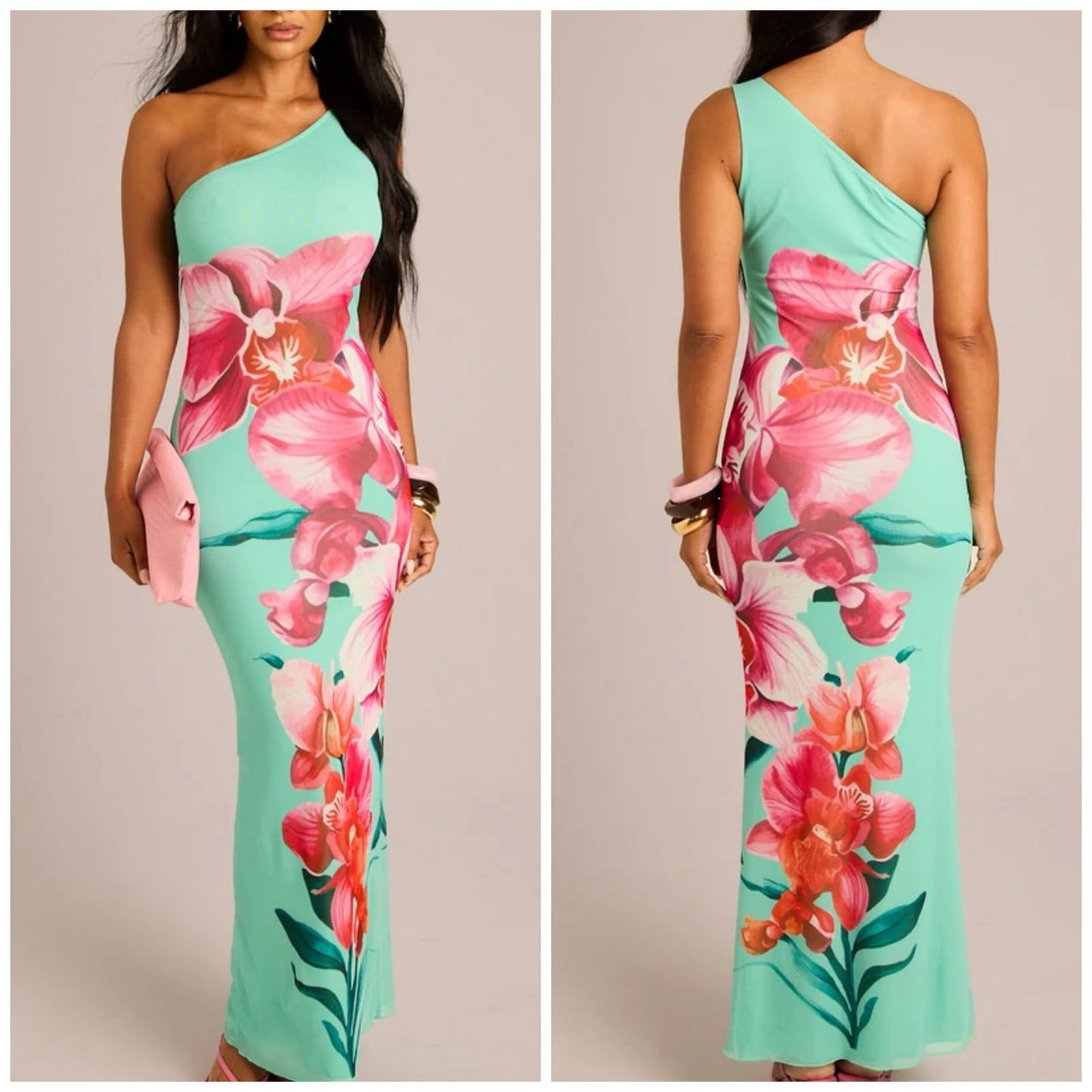 Helen One Shoulder Body con Dress