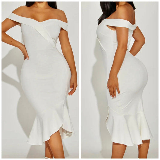 Midi Off Shoulder Dress