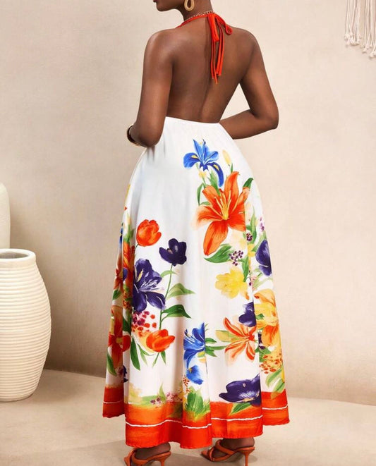 Floral Halter Dress
