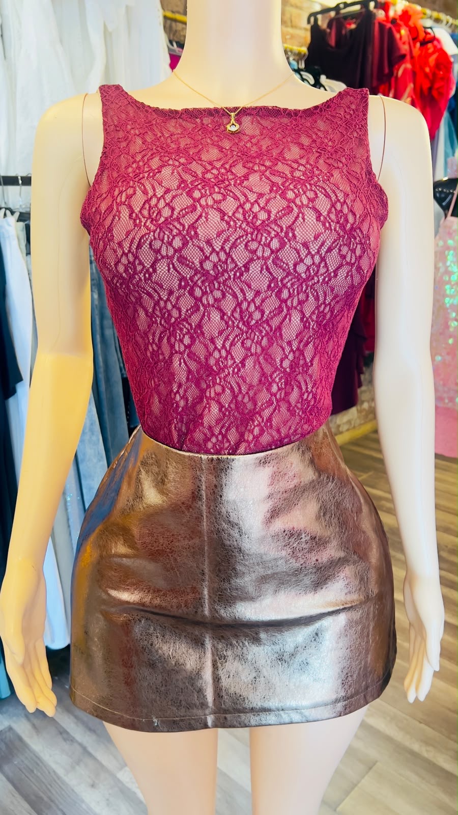 Mini Metallic Skirt