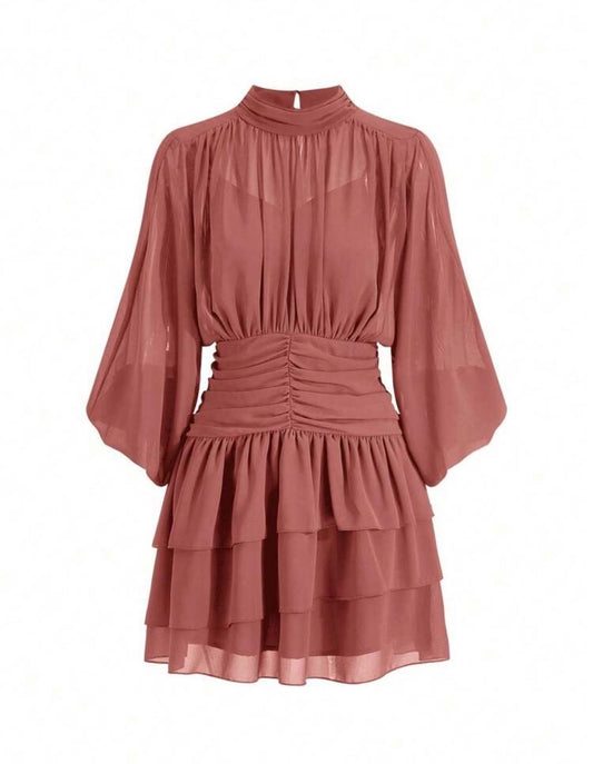 Chiffon Mini Ruffle Dress