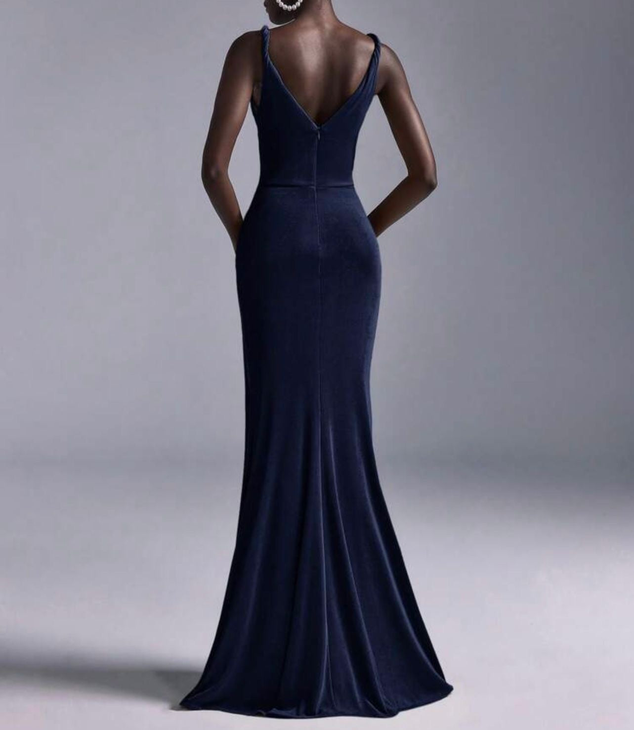 V Cut Maxi Dress