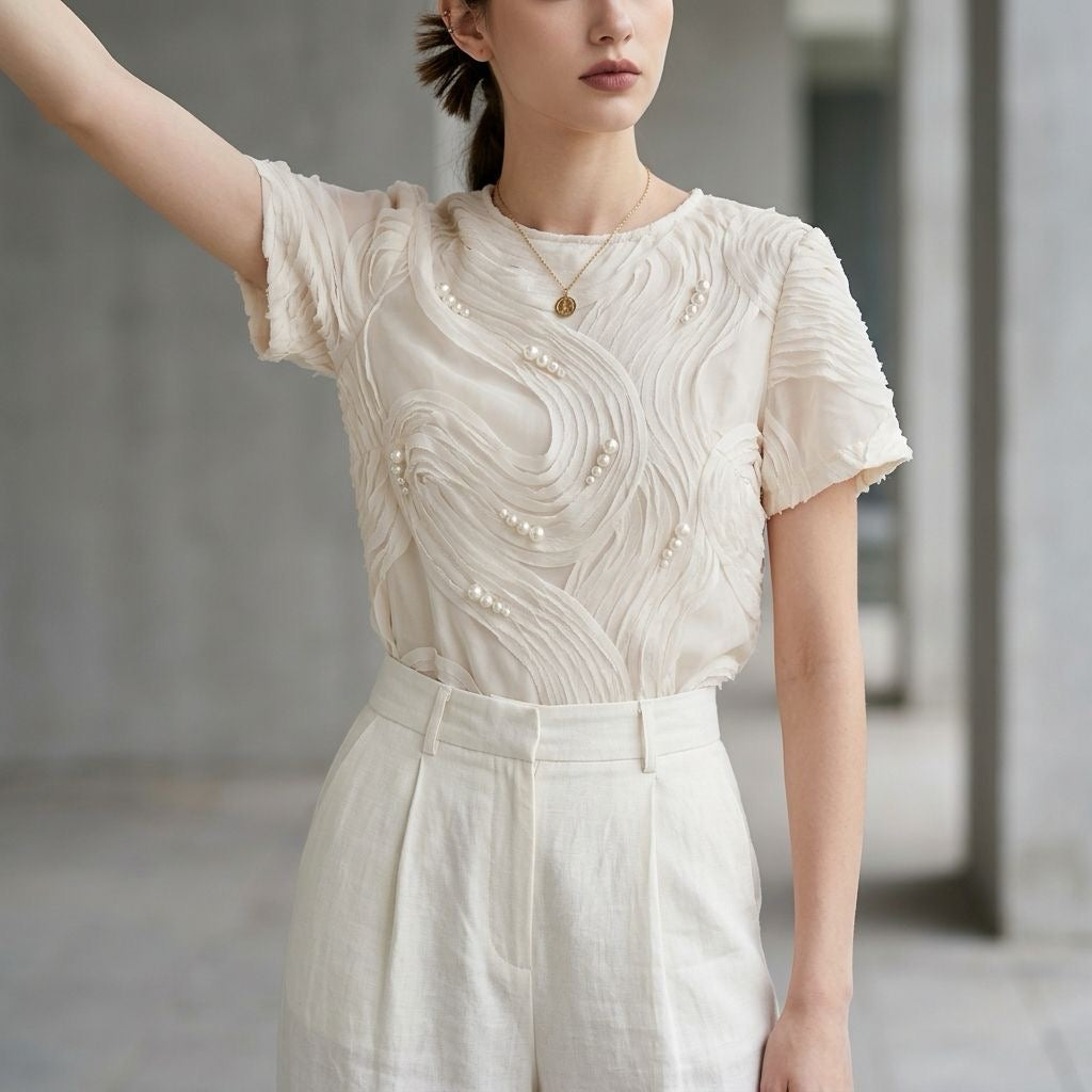 Pearl Detail Blouse