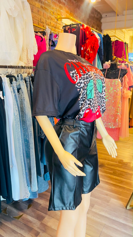 Cherry Oversized T Shirt