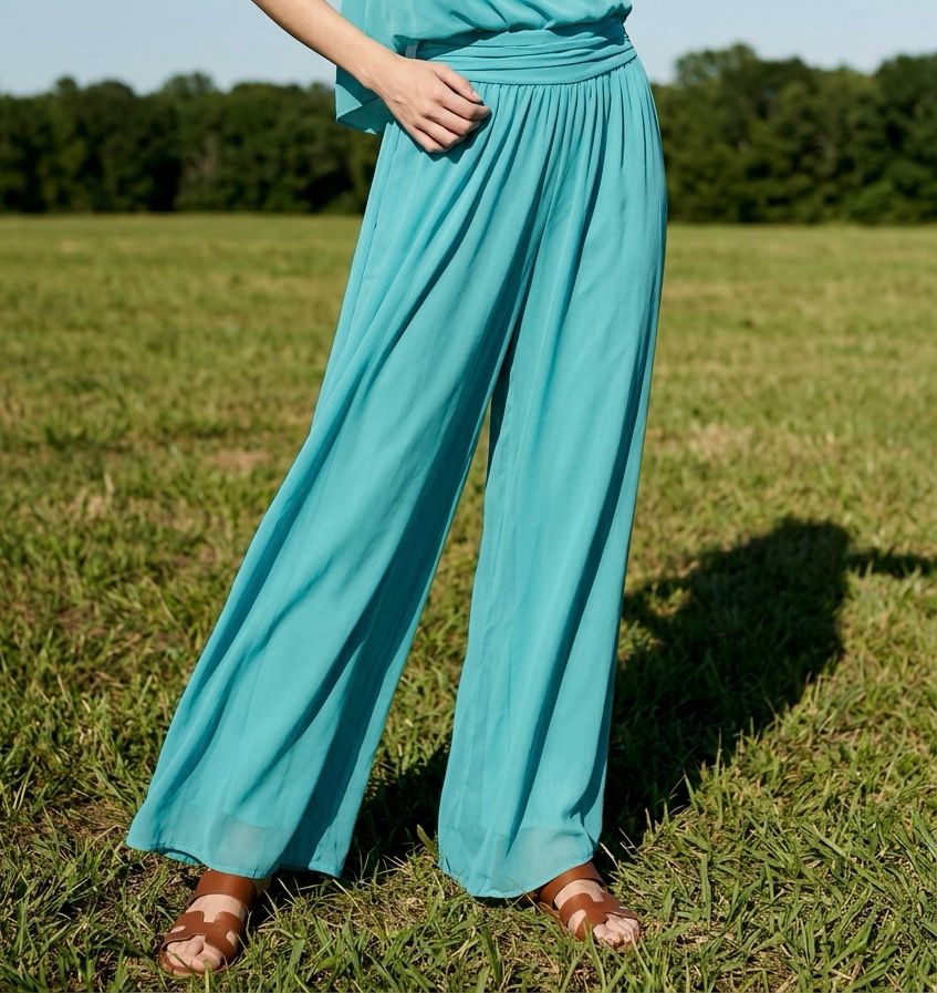 Chiffon Wide Leg Pants