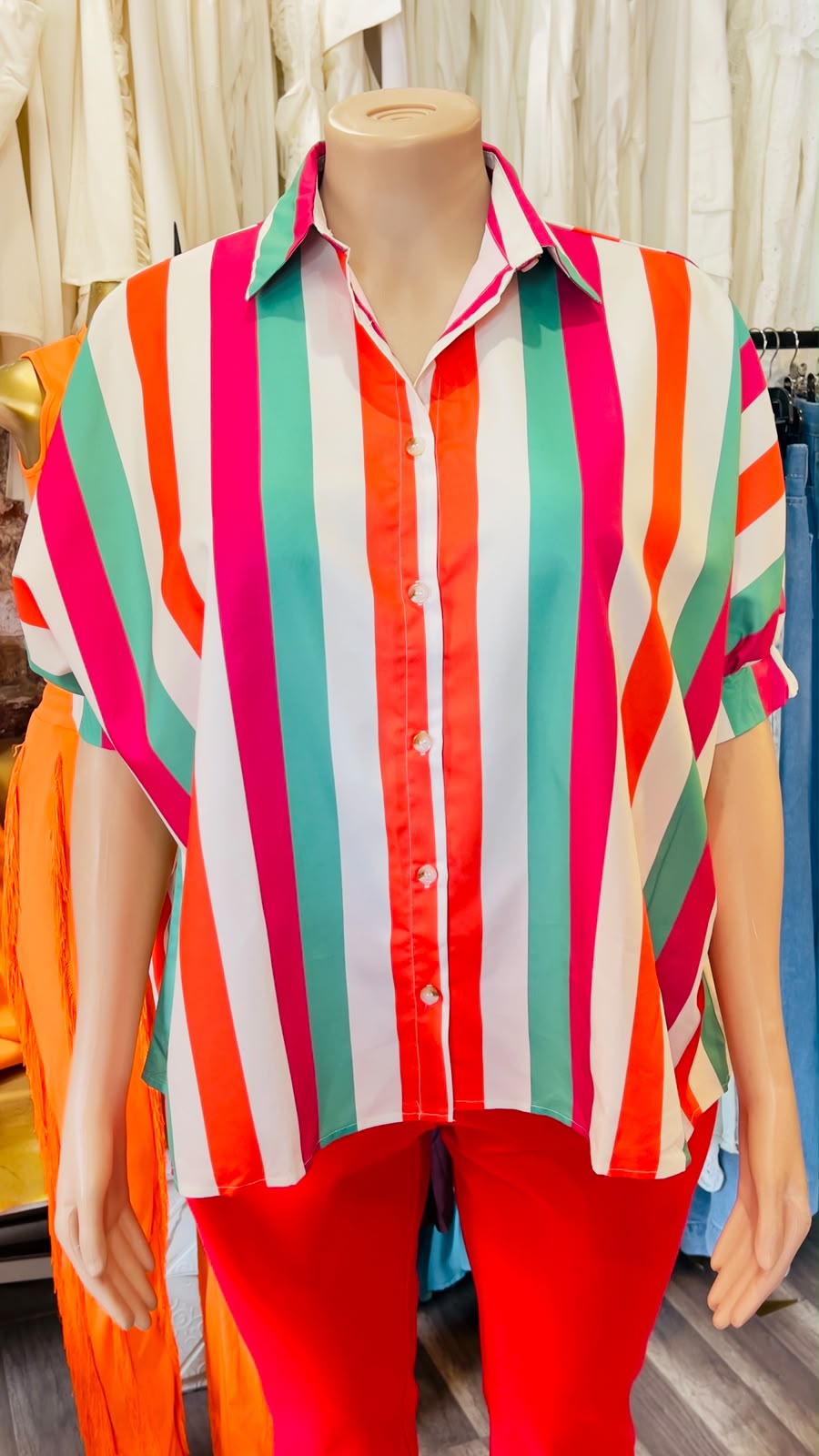 Oversized Pinstripes Blouse