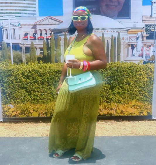 Lace High Waist Maxi Skirt