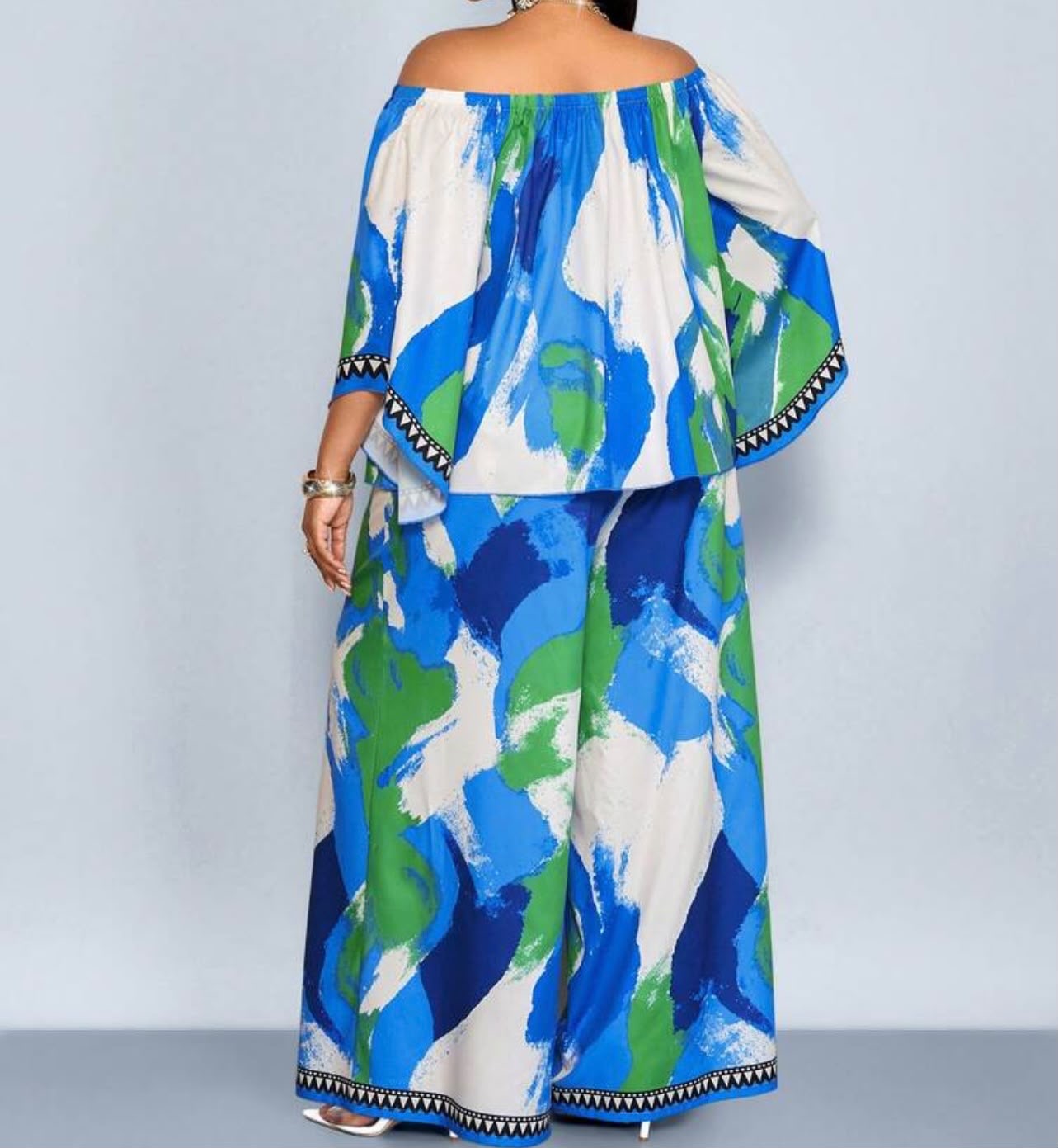 Nelly Off Shoulder Plus Size Pant Set