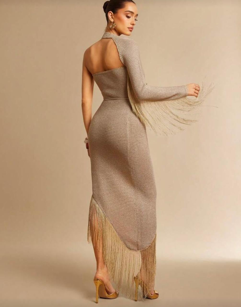 Ribbed Fringe Dress