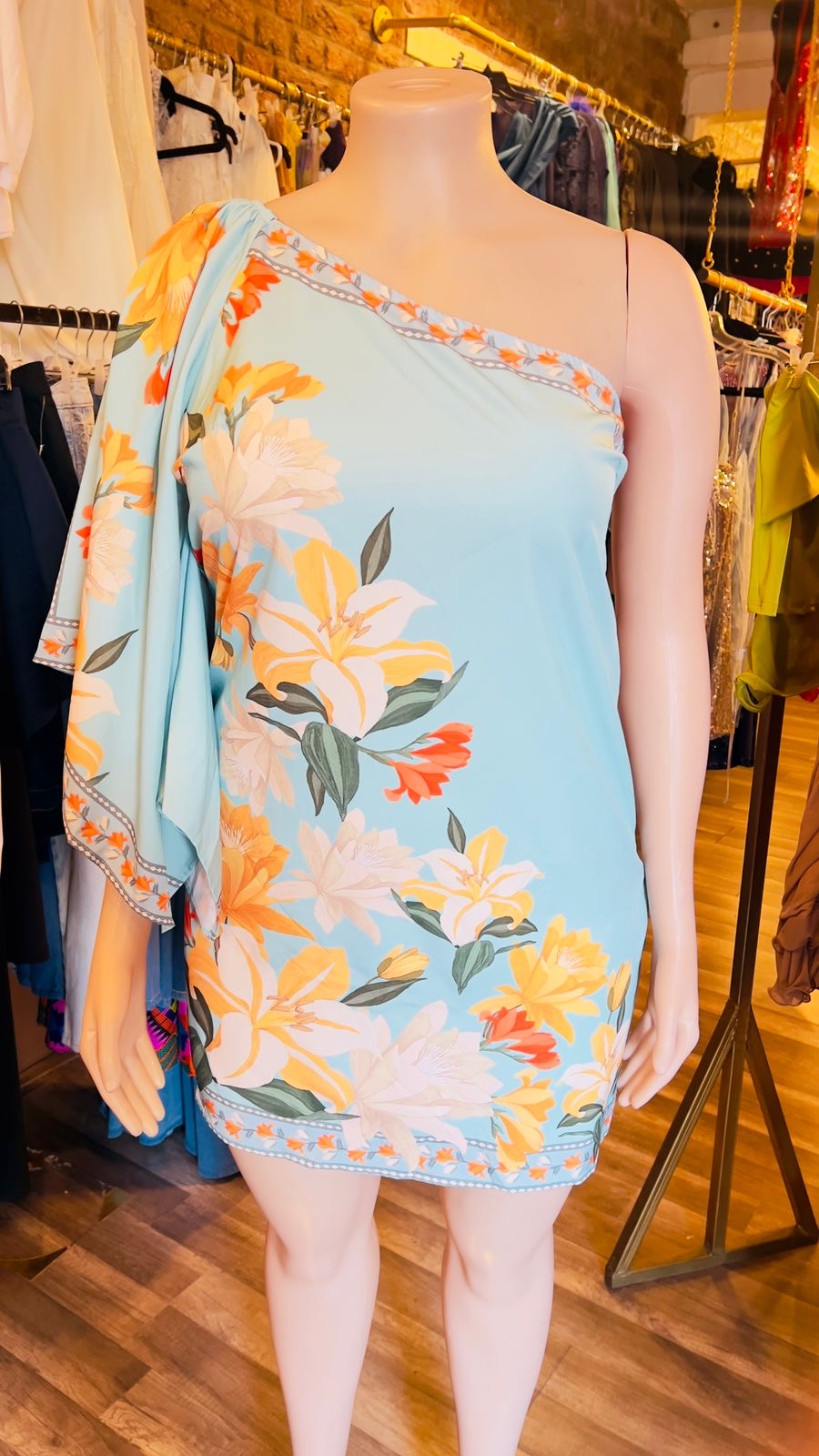 Floral One Shoulder Dress