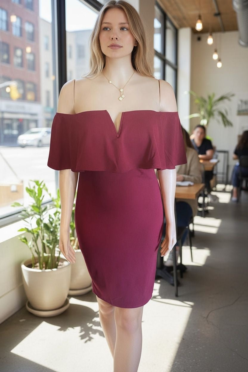 Off Shoulder Midi Dress