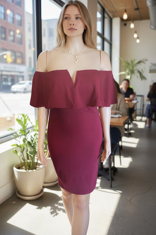 Off Shoulder Midi Dress