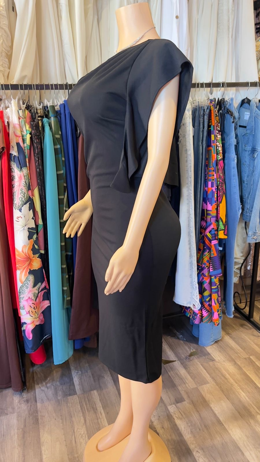 One Shoulder Midi Dress