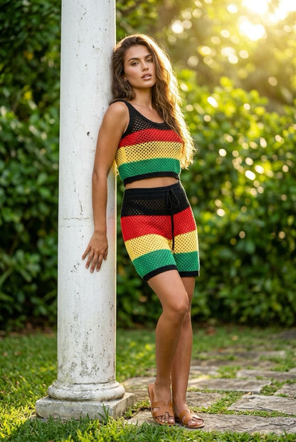 Two Piece Crochet Short Set