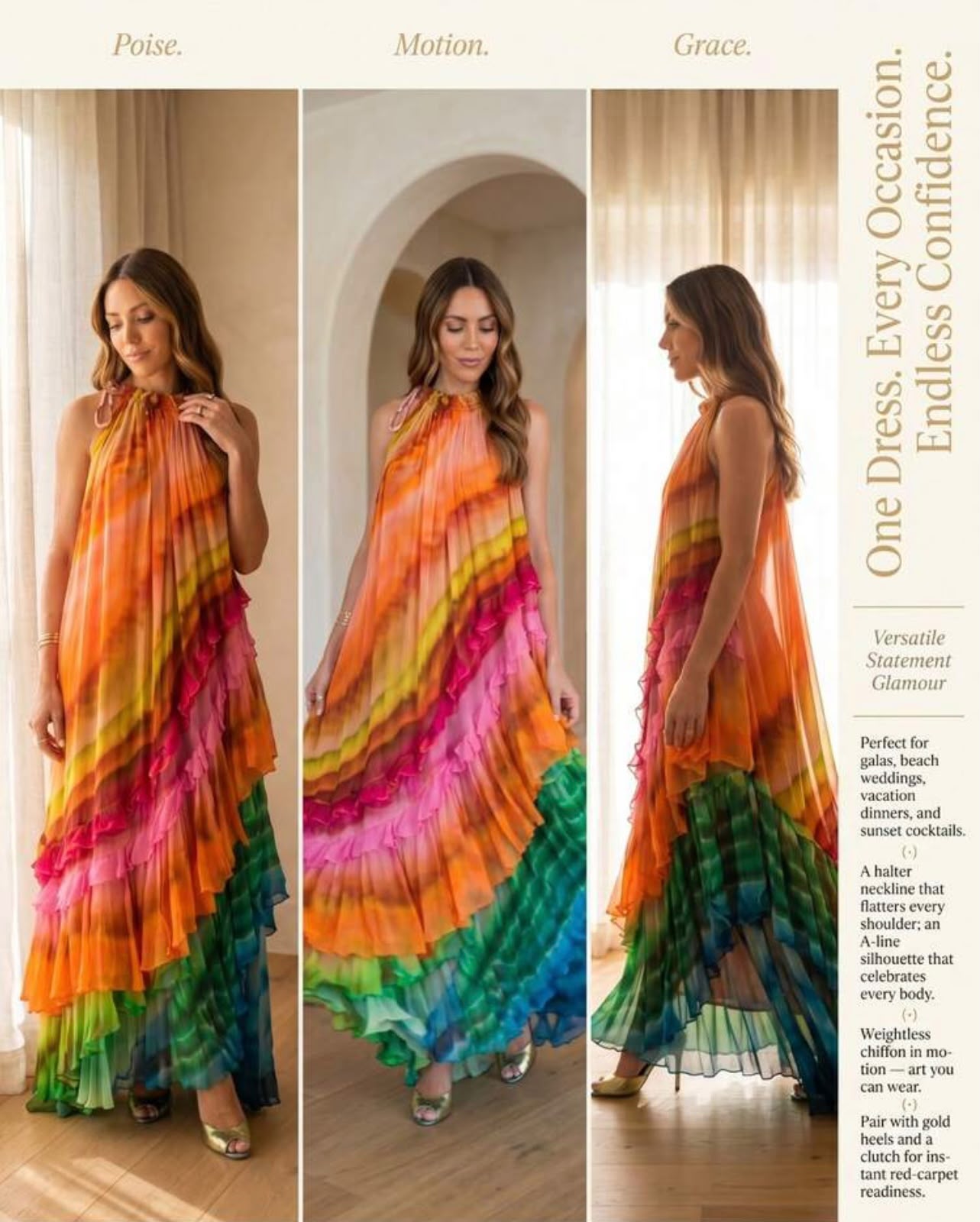 Sunrise Maxi Chiffon Dress