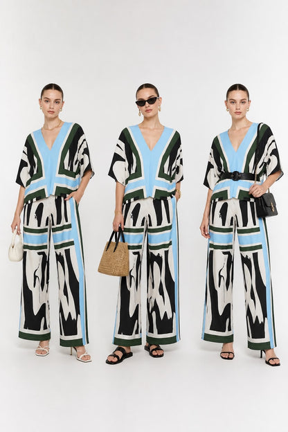 Plus Size Two Piece Pant Set