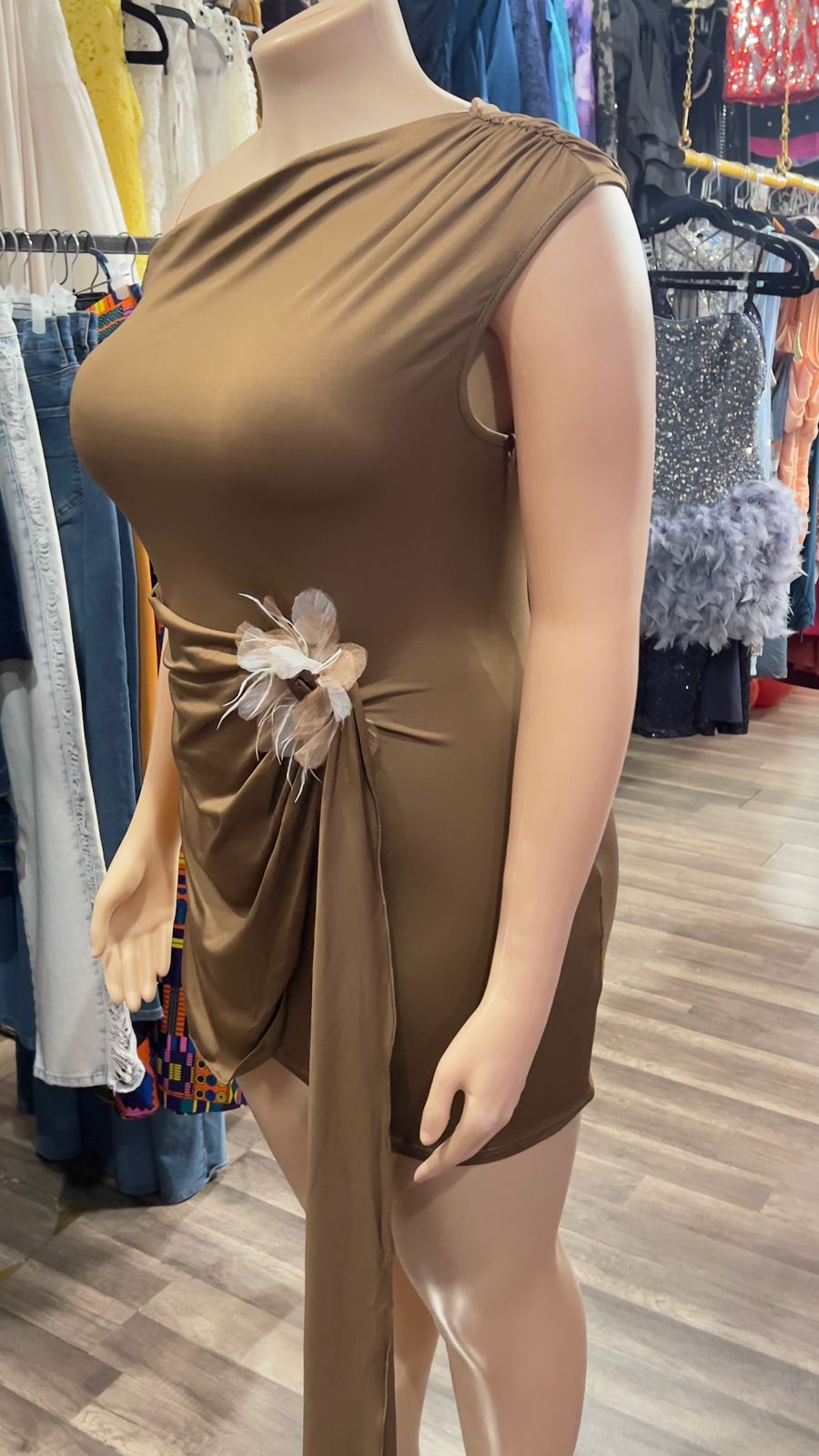 Drop Sleeve Mini Dress