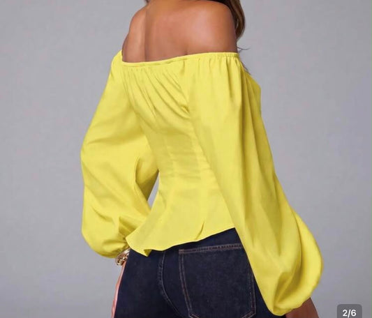 Off Shoulder 3/4 Sleeve Blouse