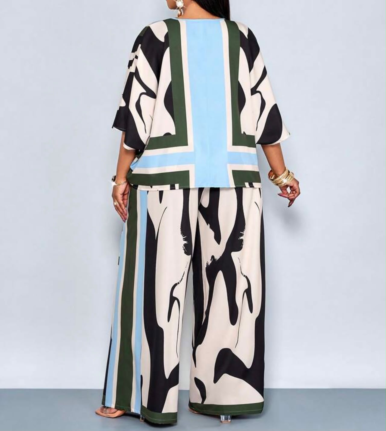 Plus Size Two Piece Pant Set