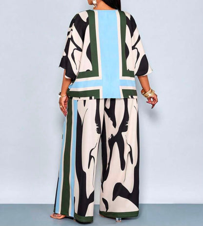Plus Size Two Piece Pant Set