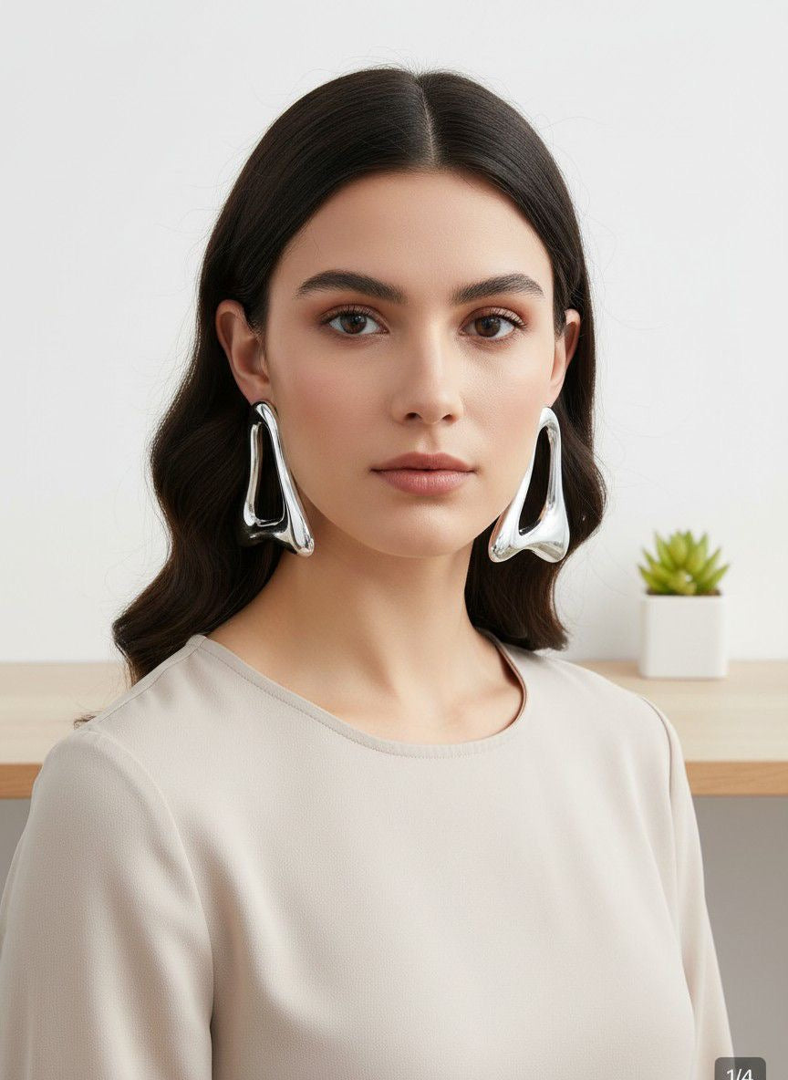 Extra Large Metal Earrings