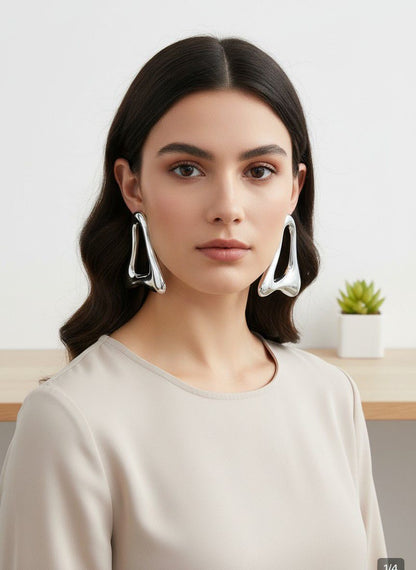 Extra Large Metal Earrings