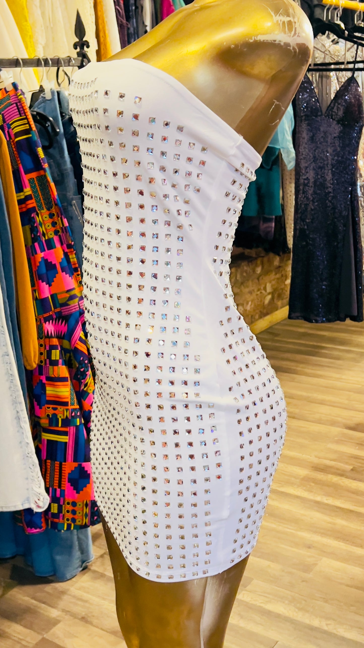 Jada Rhinestone Mini Dress