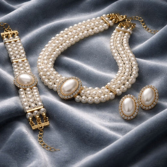 Pearl Necklace Set