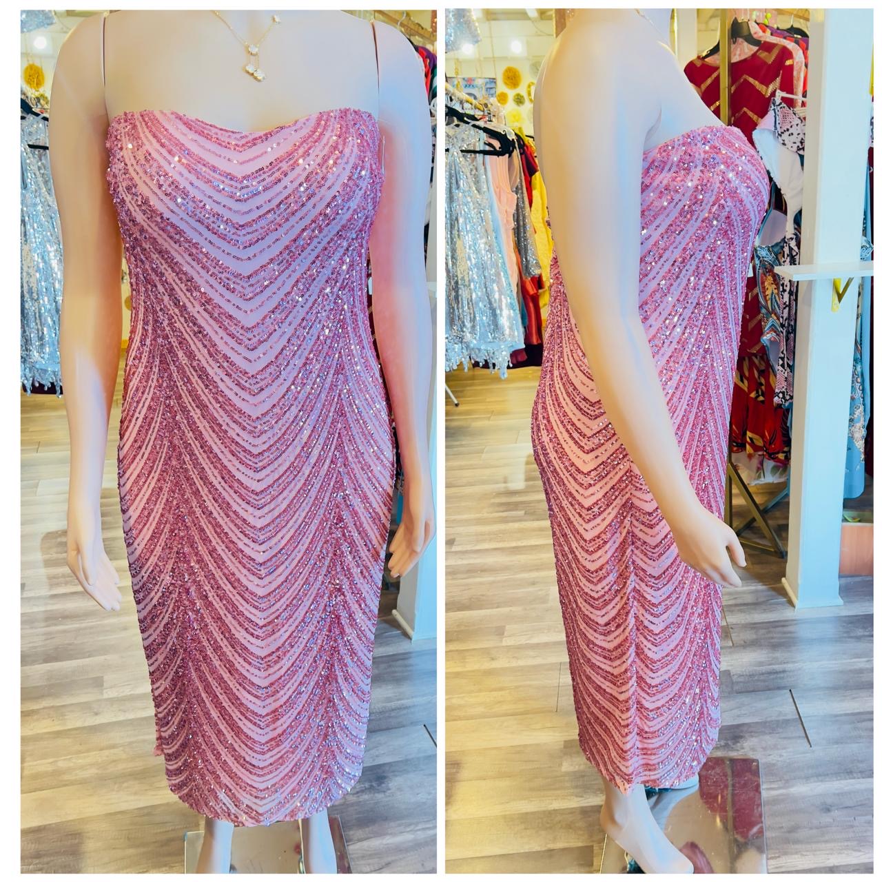 Sweetheart Midi Sequin Dress