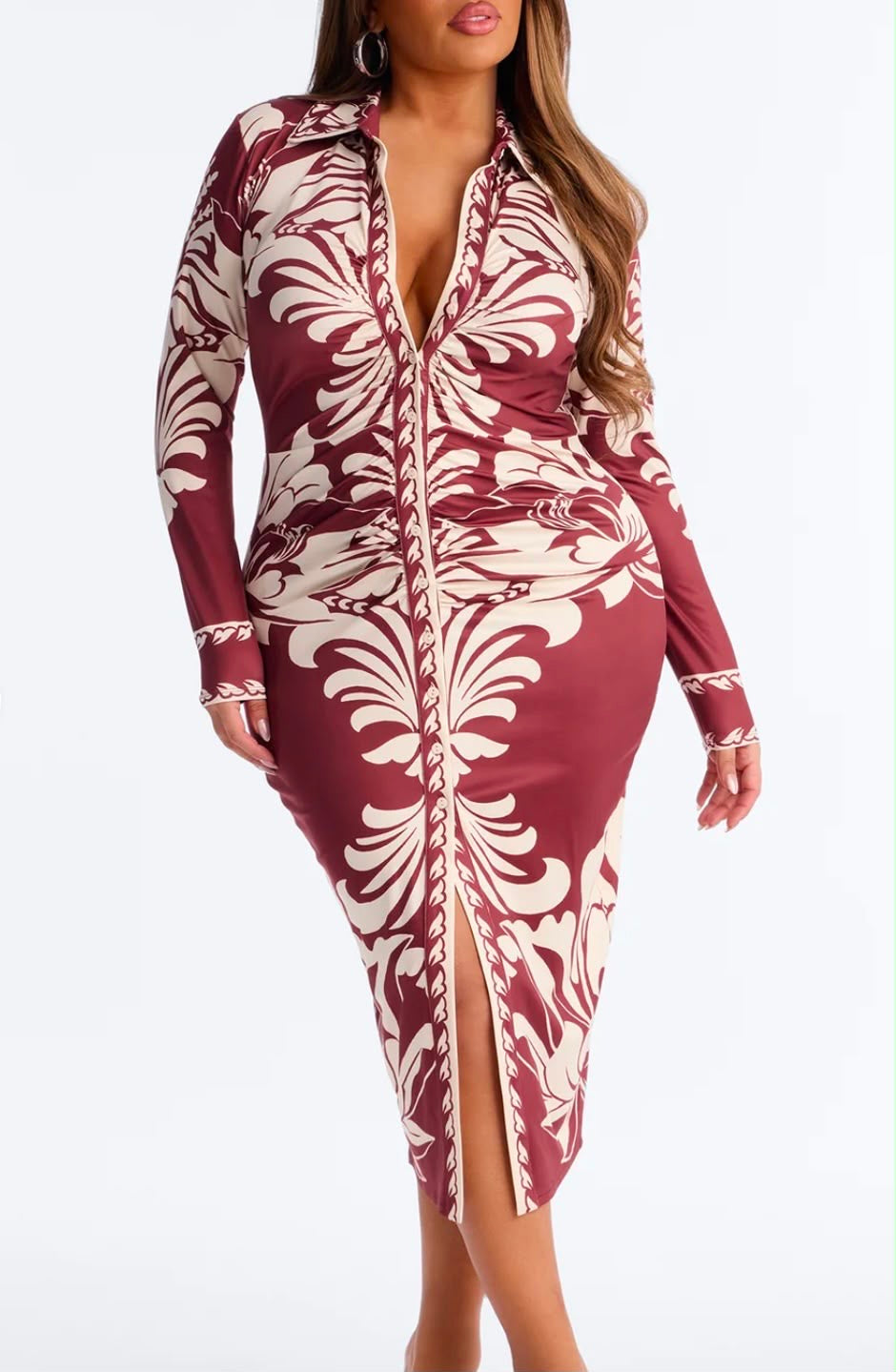 Andi Button Up Midi Dress