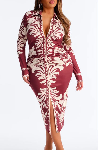 Andi Button Up Midi Dress
