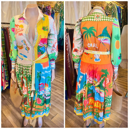 Paradise Long Sleeve Maxi Dress