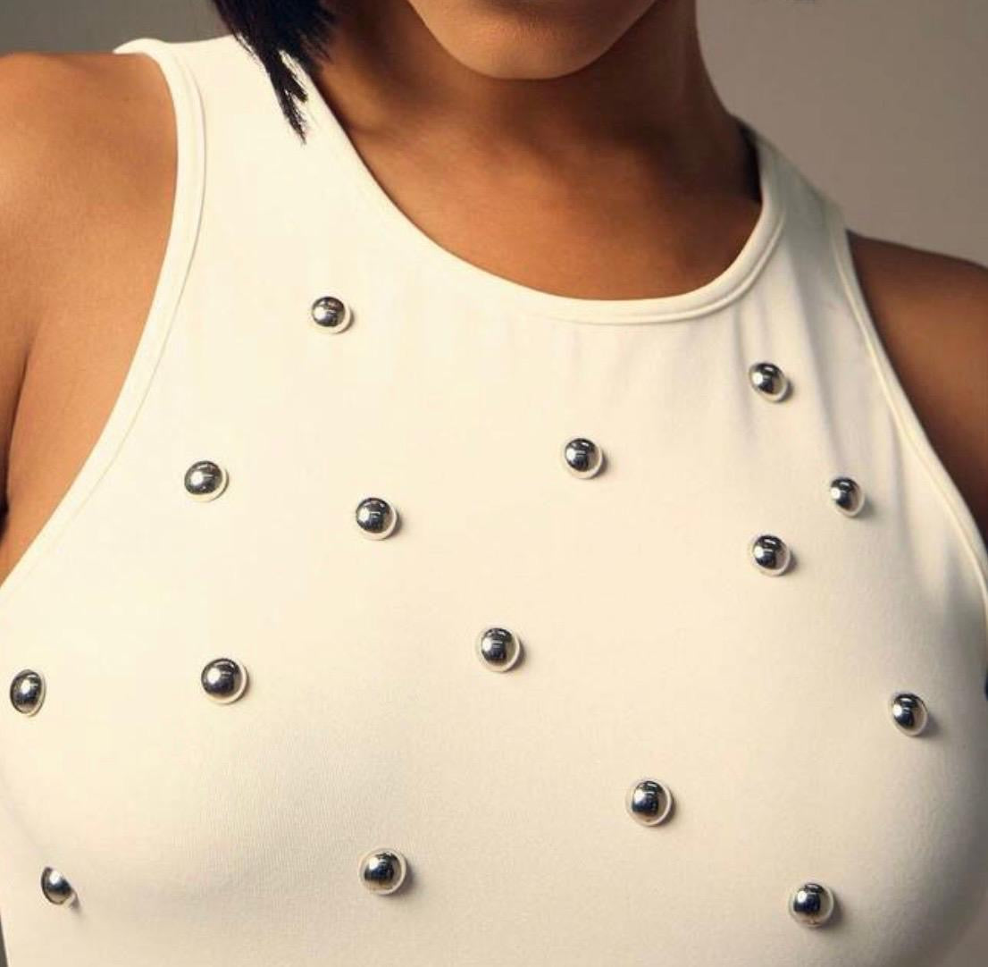 Studded Vest Crop Top