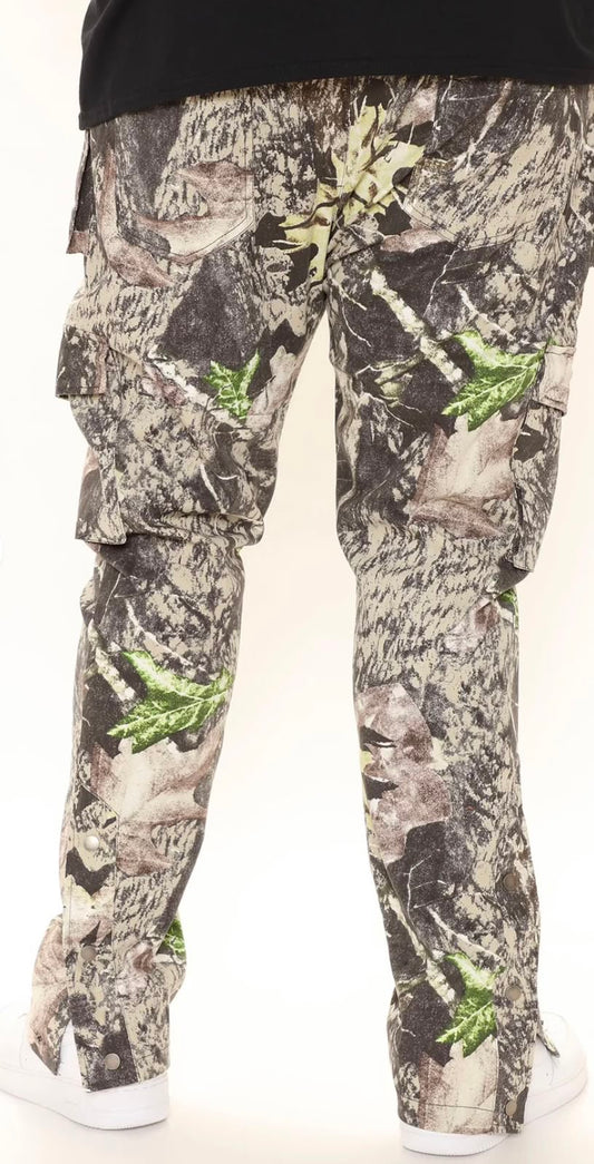 Men Pattern Straight Leg Pants