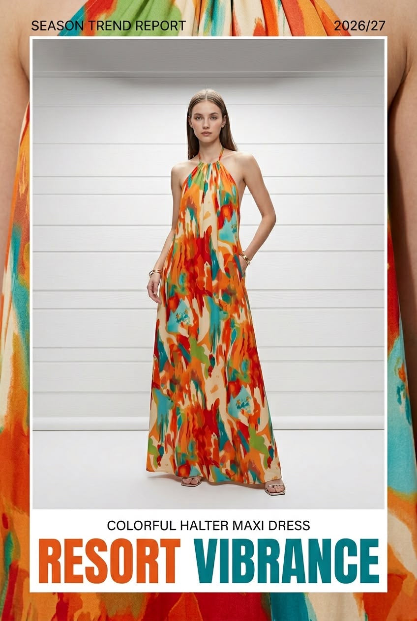 Summer Halter Maxi Dress