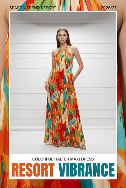 Summer Halter Maxi Dress