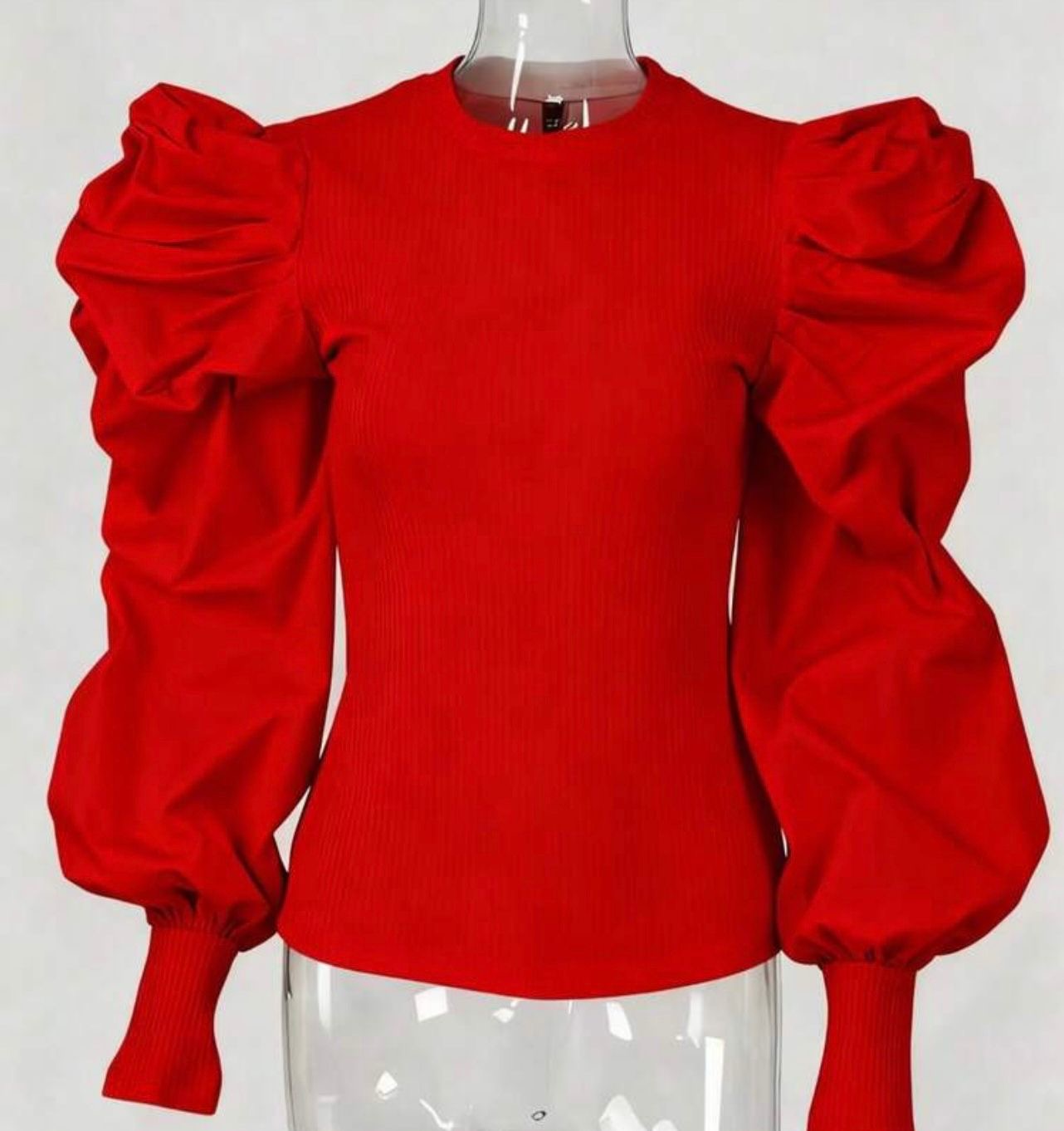 Long Puff Sleeve Blouse