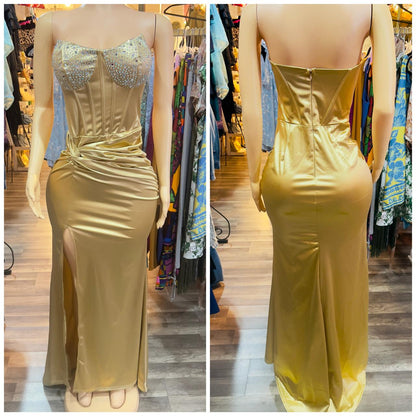 Sweetheart Bust Line Maxi Dress